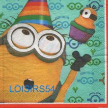 Serviette papier les Minions le Film - 33 cm x 33 cm